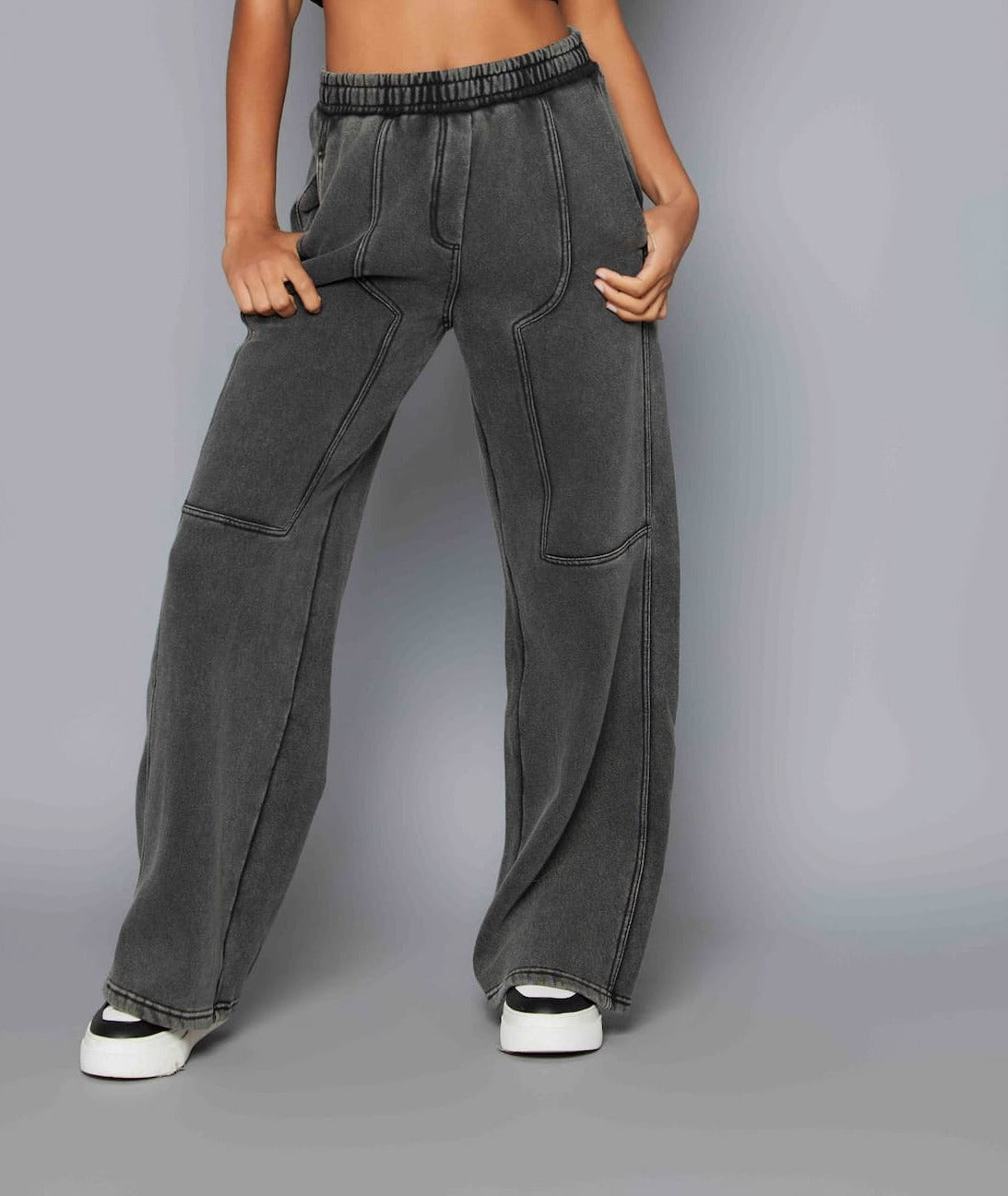 Easygoing Style Wide Leg Front Slit Lounge Pants · Madison + Mallory
