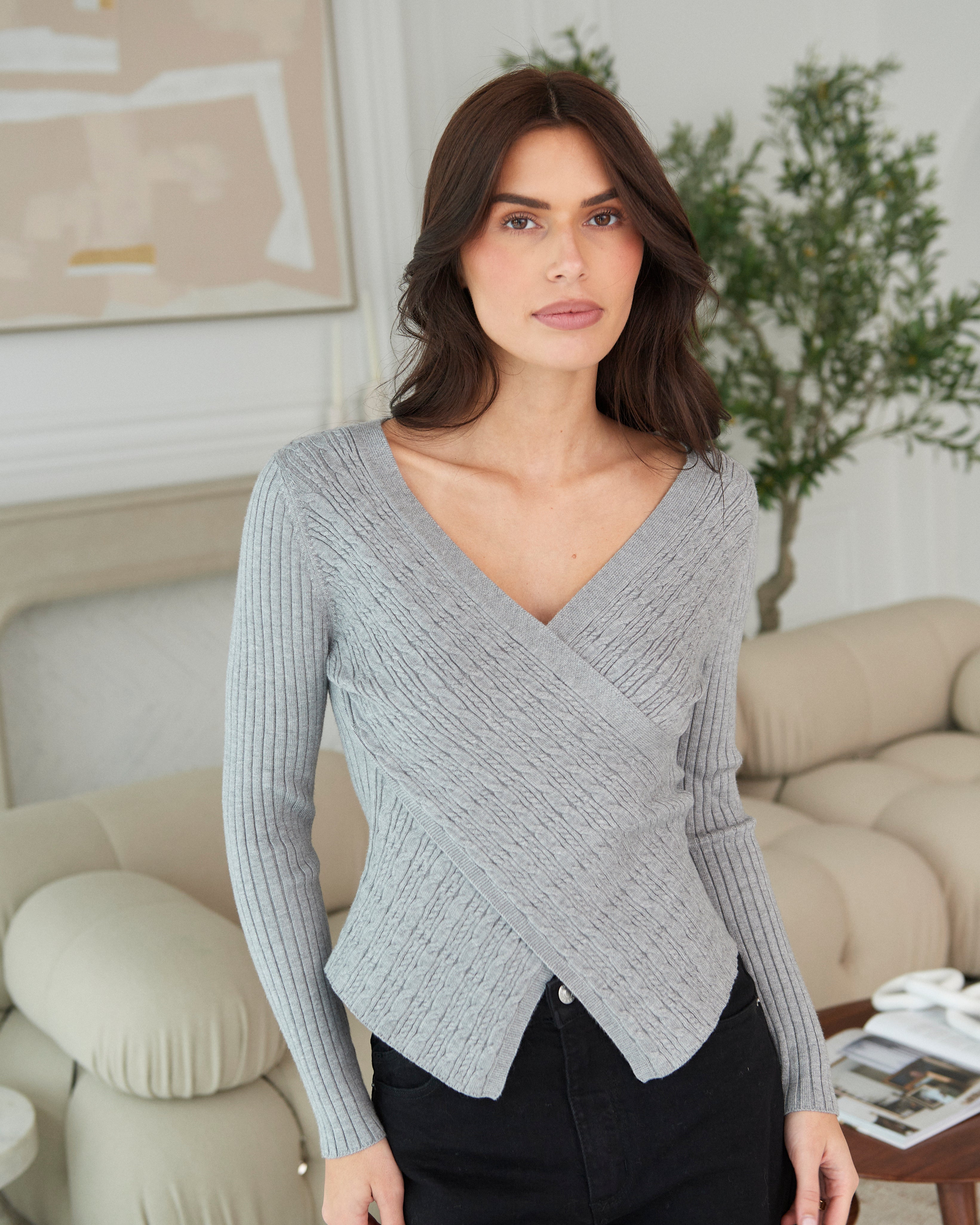 Andes Crisscross Knit Top